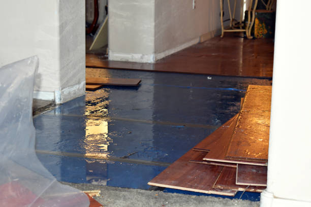 Professional Sewage Cleanup technician working in Washburn, WI